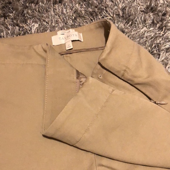 Talbots Heritage women’s flat front Khaki pants size12 - Picture 3 of 5